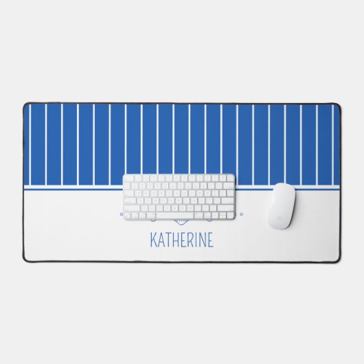 Coastal Blue Scallop Seashells gepersonaliseerd Bureaumat (Keyboard & Muis)