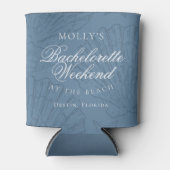 Coastal Blue Seashell Bachelorette Favor Blikjeskoeler (Voorkant)