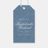 Coastal Blue Seashell Bachelorette Favor Cadeaulabel (Voorkant)