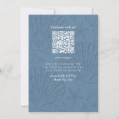 Coastal Blue Shell Destination Wedding Kaart (Achterkant)