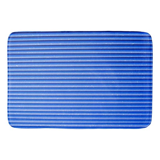 Coastal Blue Striped Badmat – Zacht & Absorberend (Voorkant)