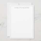 Coastal Blue Watercolor Sailboat Personalized Note Notitiekaartje (Achterkant)