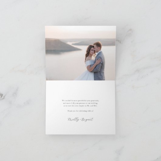 Coastal Blue Waterverf bruiloft Bedankkaart (Binnen)