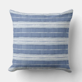 Coastal Blue White Striped Kussen
