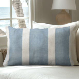 Coastal Blue & White Stripes Kussen