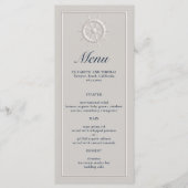 Coastal Boat Helm Faux Embossed formele bruiloft Menu (Voorkant)
