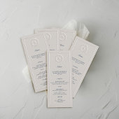 Coastal Boat Wheel Faux Embossed formele bruiloft Menu