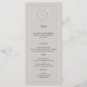 Coastal Boat Wheel Faux Embossed formele bruiloft Menu (Voorkant)