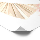 Coastal Boho Girl Baby shower Sign Poster (Hoek)