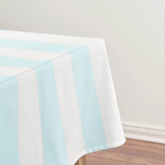 Coastal Boho Soft Blue Pastel Stripes Pattern Tafelkleed (Voorbeeld)
