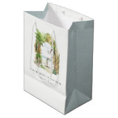 Coastal Botanical Arch Sand Beach Seascape Wedding Medium Cadeauzakje (Voorkant Gekanteld)