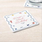 Coastal Boys Verjaardag Kartonnen Onderzetters (Schuin)