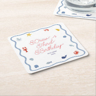 Coastal Boys Verjaardag Kartonnen Onderzetters