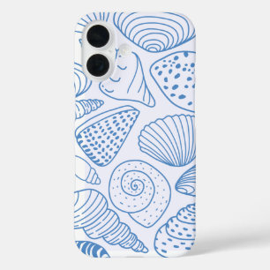 Coastal Breeze – Lichtblauw Strand Shell iPhone 16 Hoesje