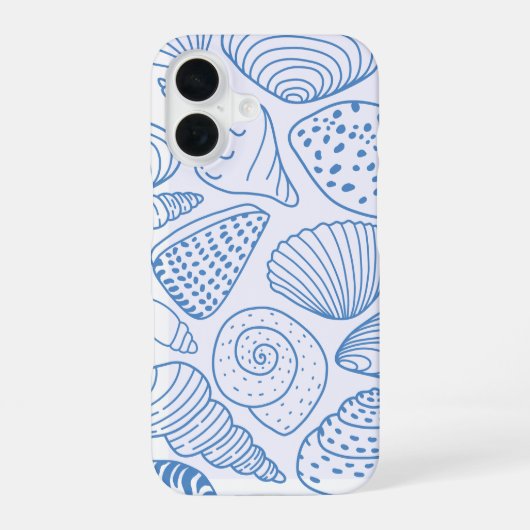 Coastal Breeze – Lichtblauwe Strandschelp iPhone 1 16 Hoesje (Achterkant)