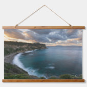 Coastal Calm: Sunset Over Cliffs Hangend Wandkleed (Voorkant)