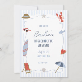 Coastal Cape Cod Bachelorette Itinerary Invite  Kaart