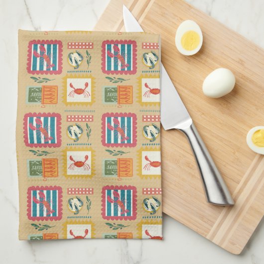 Coastal Catch Kitchen  Theedoek (Quarter Fold)