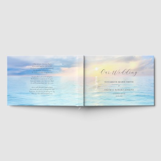 Coastal Charm bruiloft gastenboek (Volledig)