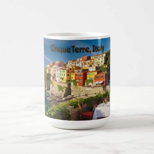 Coastal Charm Cinque Terre Italië Waterverf | Koffiemok (Center)