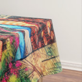 Coastal Charm Italië Cinque Terre Waterverf | Tafelkleed (Voorbeeld)