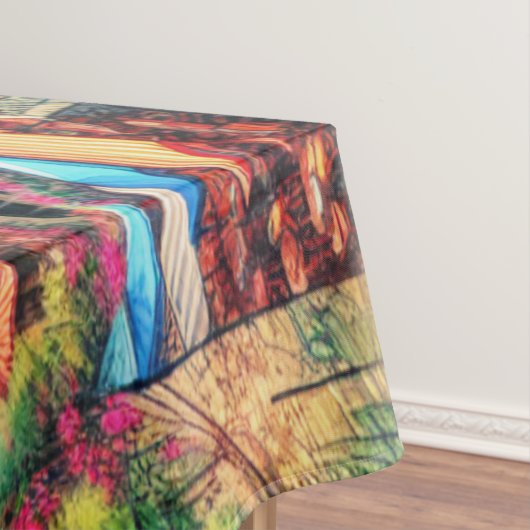 Coastal Charm Italië Cinque Terre Waterverf | Tafelkleed (Voorbeeld)