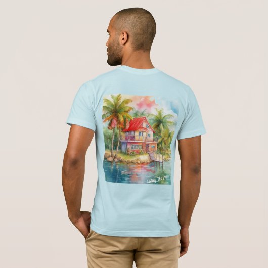 Coastal Charm - Living the Dream T-shirt (Achterkant volledig)