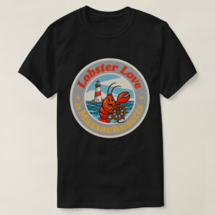 Coastal Charm_ Massachusetts kreeft  stijl T-shirt