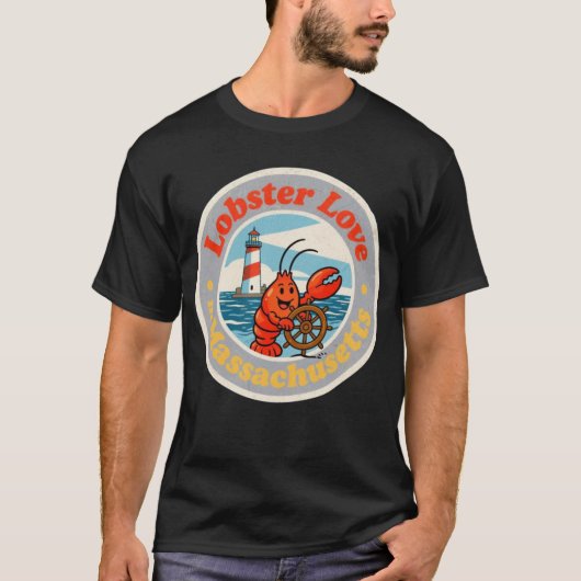 Coastal Charm_ Massachusetts kreeft stijl T-shirt (Voorkant)