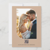 Coastal Chic Autumn - Fall Wedding Photo QR Code Kaart (Achterkant)