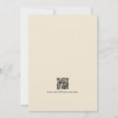 Coastal Chic Beach Bruiloft QR Code Kaart (Achterkant)