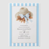 Coastal Chic Beach Club Autumn Fall Birthday Party Vellum Uitnodigingen (Voorkant)