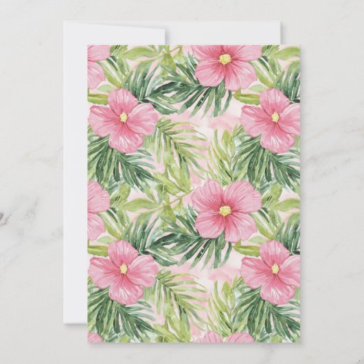 Coastal Chic Beach Club Birthday Party Kaart (Achterkant)