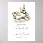 Coastal Chic Beach Club Birthday Welcome Sign Poster (Voorkant)