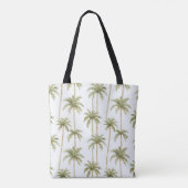 Coastal Chic Beach Club Pink Stripe Tropical Tote Bag (Achterkant)
