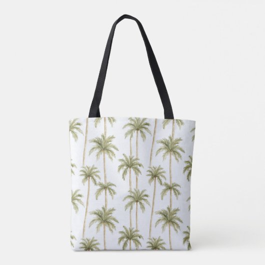 Coastal Chic Beach Club Pink Stripe Tropical Tote Bag (Achterkant)