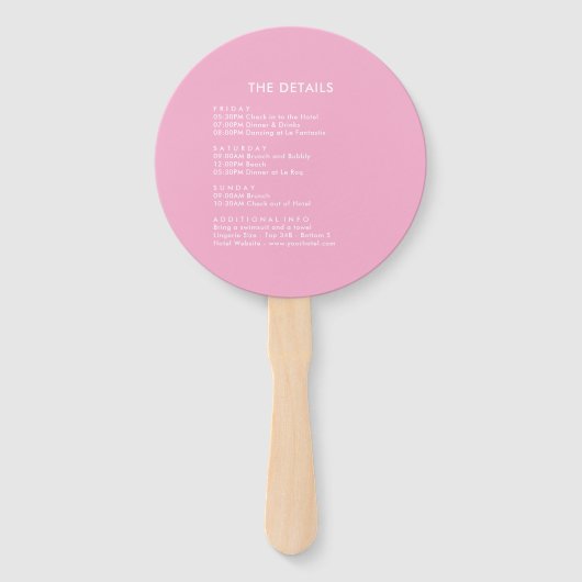 Coastal Chic Beach Club Tropical Floral Itinerary Handwaaier (Achterkant)