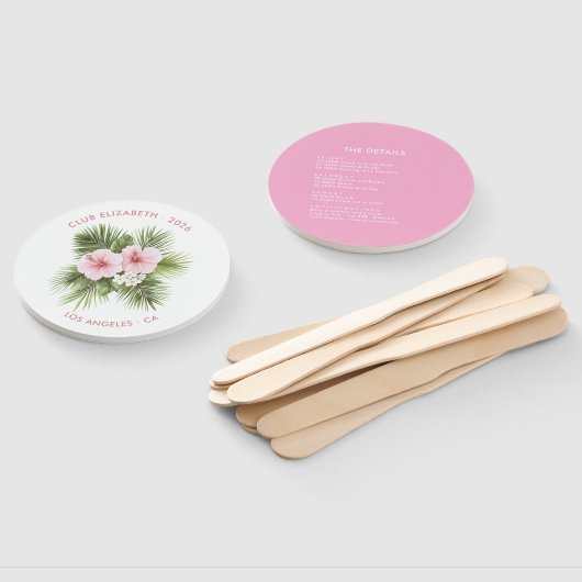 Coastal Chic Beach Club Tropical Floral Itinerary Handwaaier (Niet-gemonteerd)