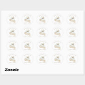 Coastal Chic Beach Club Zeester Cake Ronde Sticker (Vel)