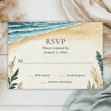 Coastal Chic Beach Waterverf bruiloft