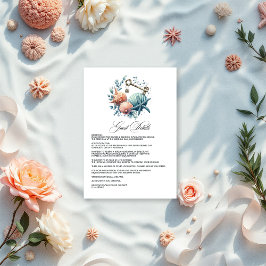 Coastal Chic Beach Wedding Details Informatiekaartje