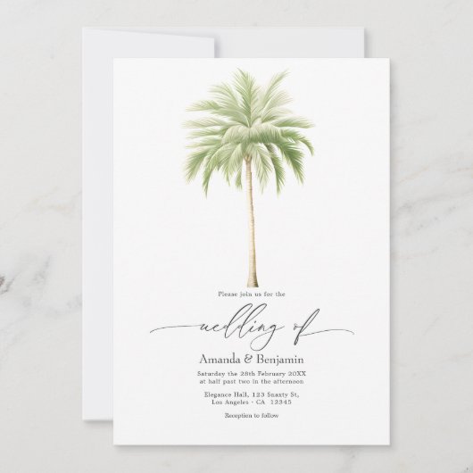 Coastal Chic Beach Wedding QR-code Kaart (Voorkant)