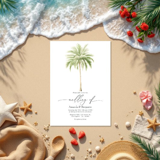 Coastal Chic Beach Wedding QR-code Kaart