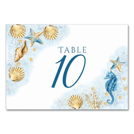 Coastal Chic | Blauw- en goudkoraalrif Kaart (Voorkant)