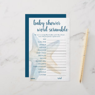 Coastal Chic Blauw Starfish Word Scramble Game