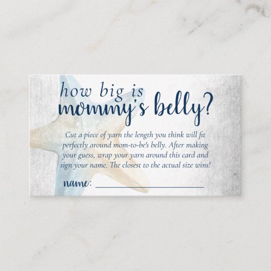 Coastal Chic | Blauwe staartvis hoe groot de modem Informatiekaartje (Voorkant)