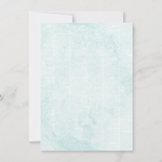 Coastal Chic | Blauwgroen en koraalrif Fotobruilof Bedankkaart (Achterkant)