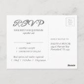 Coastal Chic | Blauwgroen en koraalrif — RSVP Briefkaart (Achterkant)