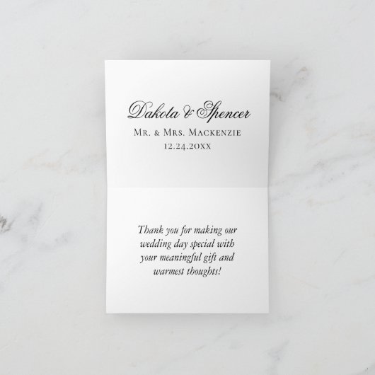 Coastal Chic | Blauwgroen groen- en koraalrif-huwe Bedankkaart (Binnen)