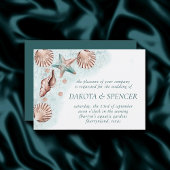 Coastal Chic | Blauwgroen groen- en koraalrif-huwe Kaart